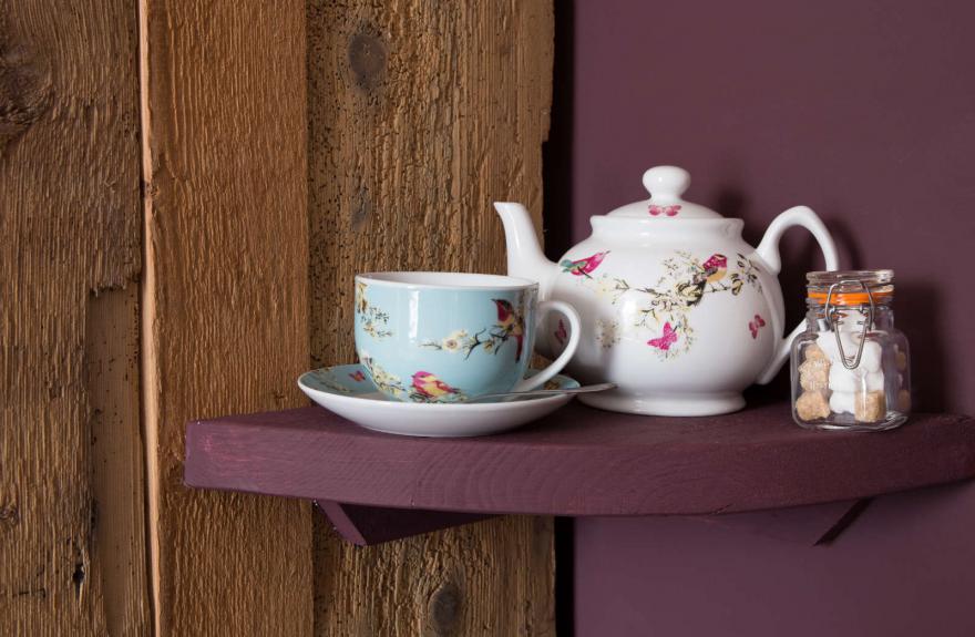 The Boudoir detail of teapot and teacup