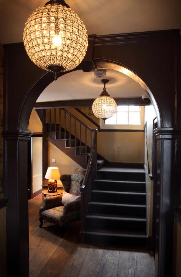 Entrance hall stairs and lights
